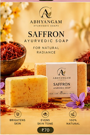 Abhyangam Saffron Ayurvedic soap